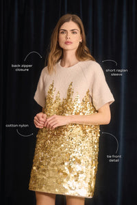 Aerin Dress in City Lights Gold