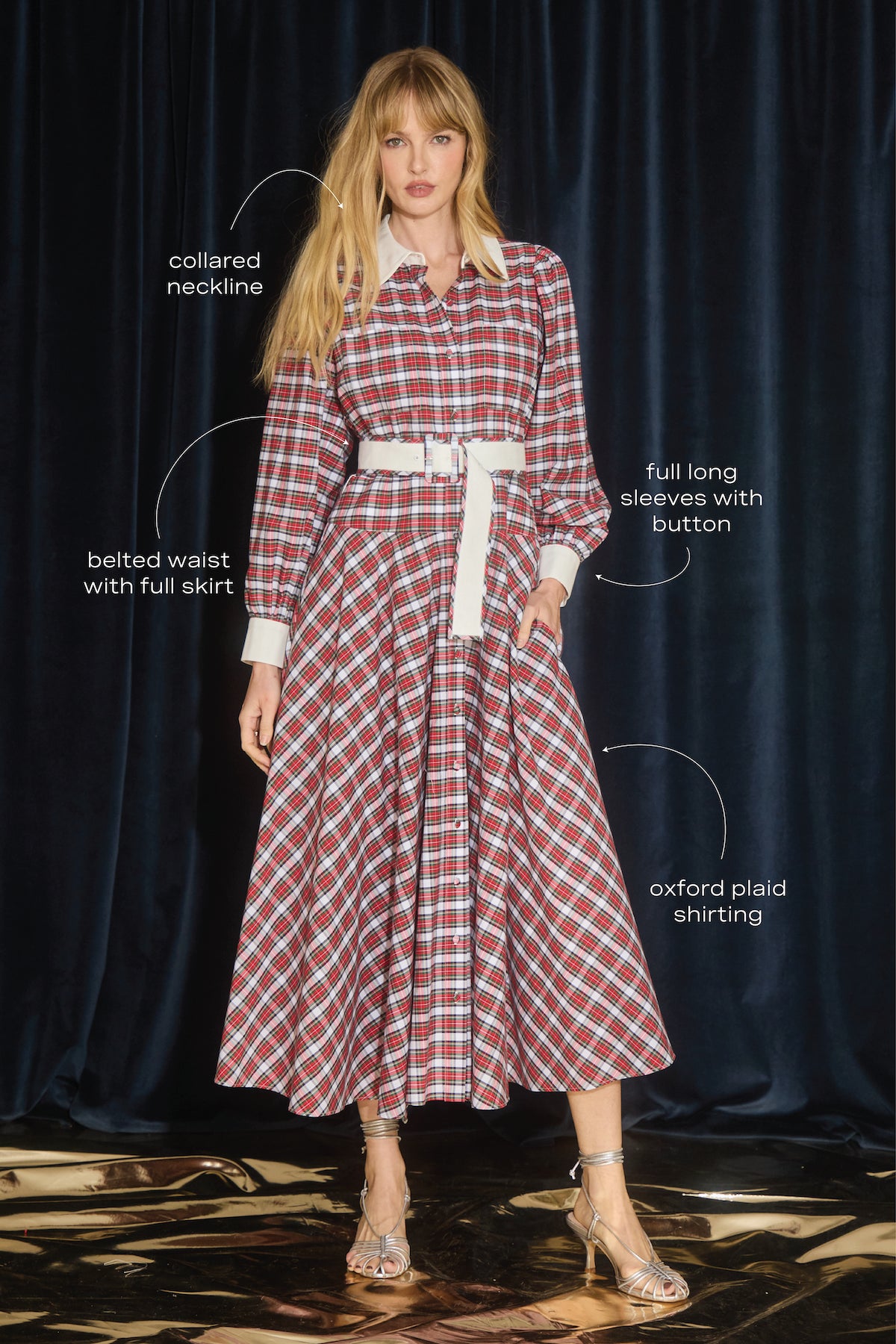 Randolph Dress in Alpine Plaid