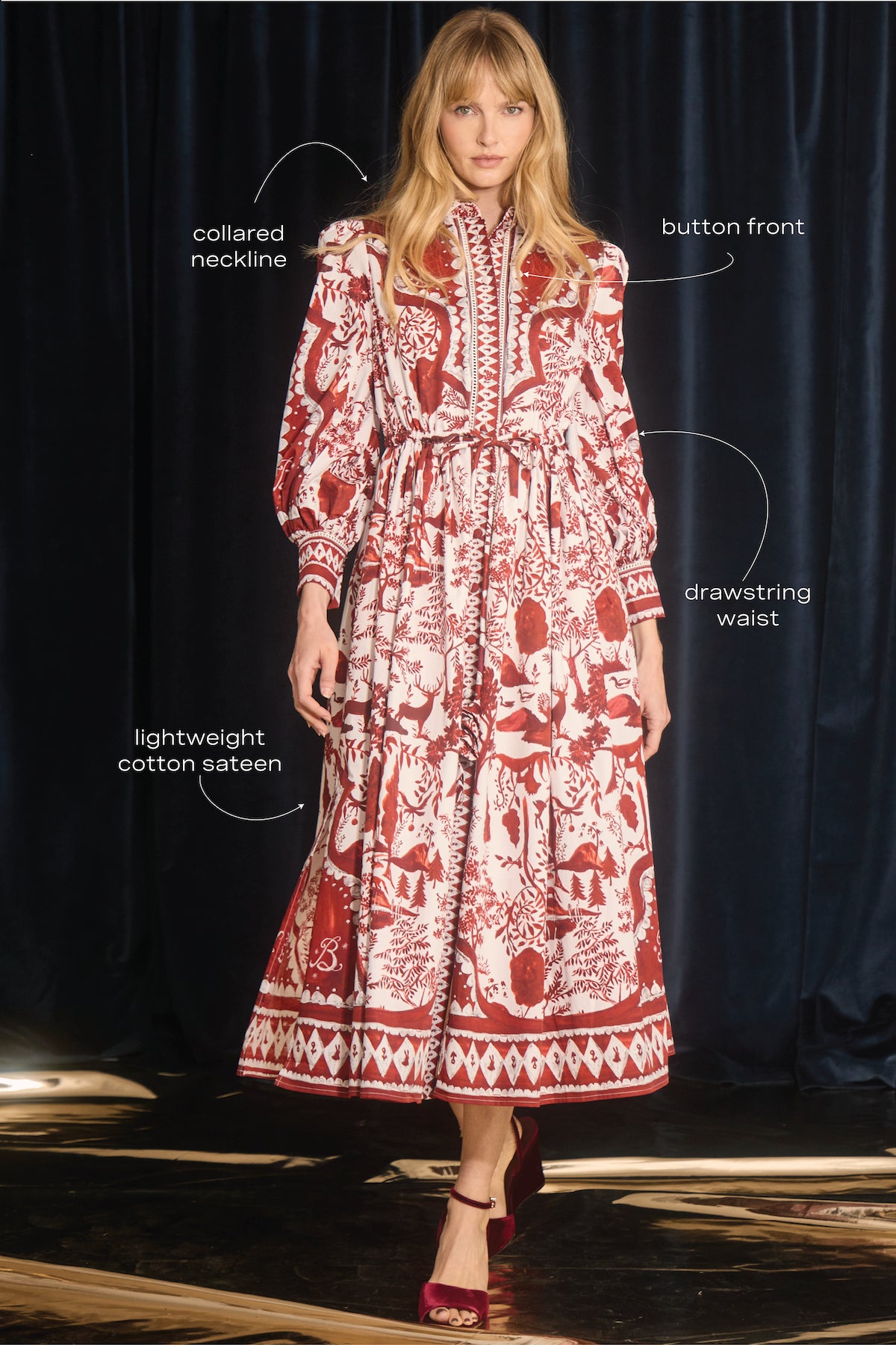 Rosie Dress in Central Park Toile