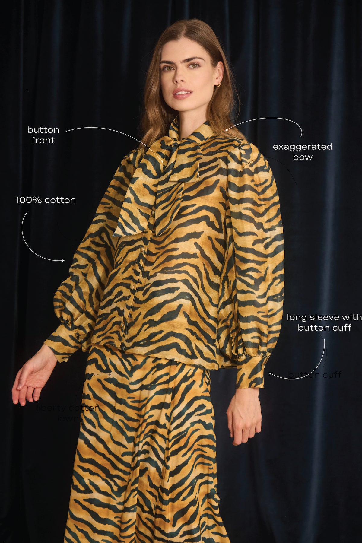 Tess Blouse in Tiger