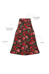 Remy Skirt in Holiday Floral