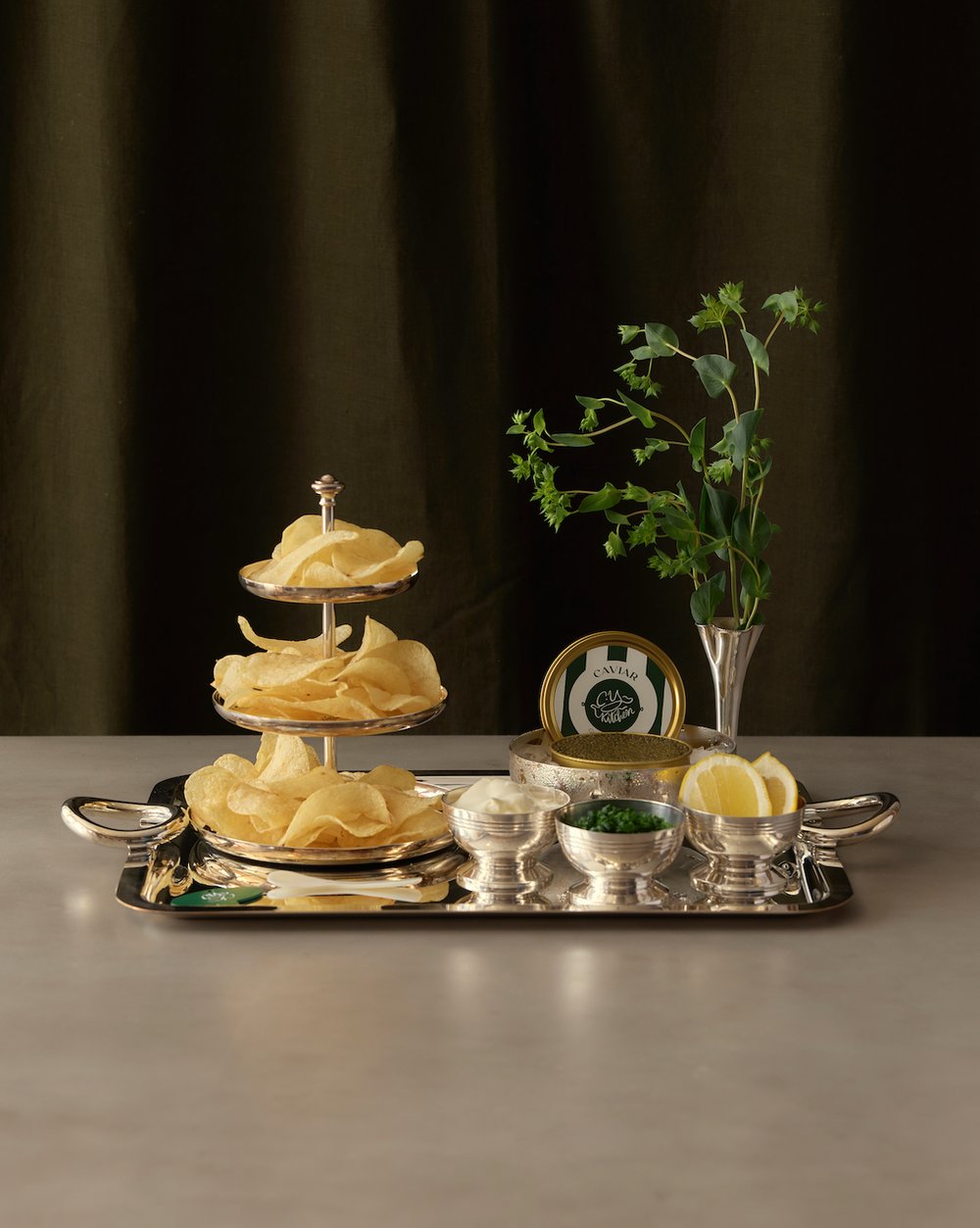 Classic Caviar & Chips Set