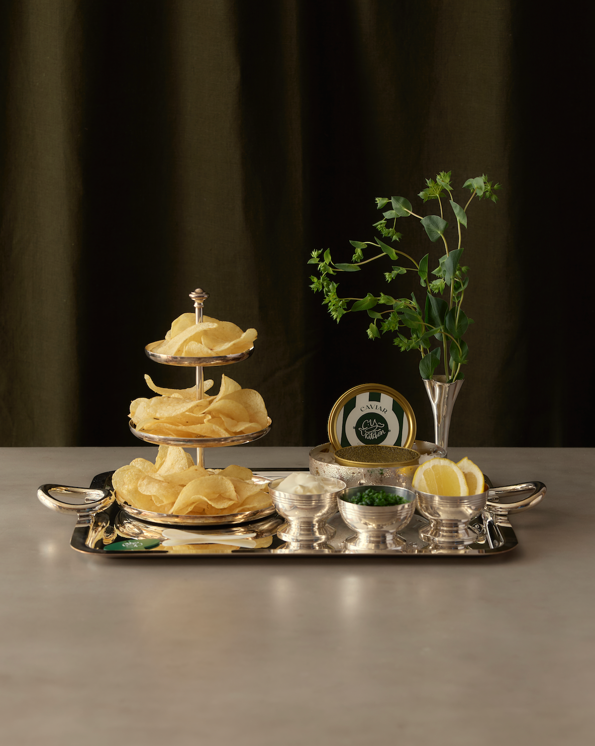 Classic Caviar & Chips Set