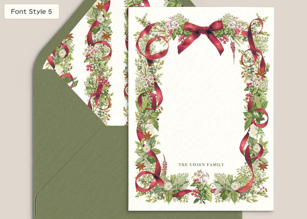 Holly Jolly Personal Stationery