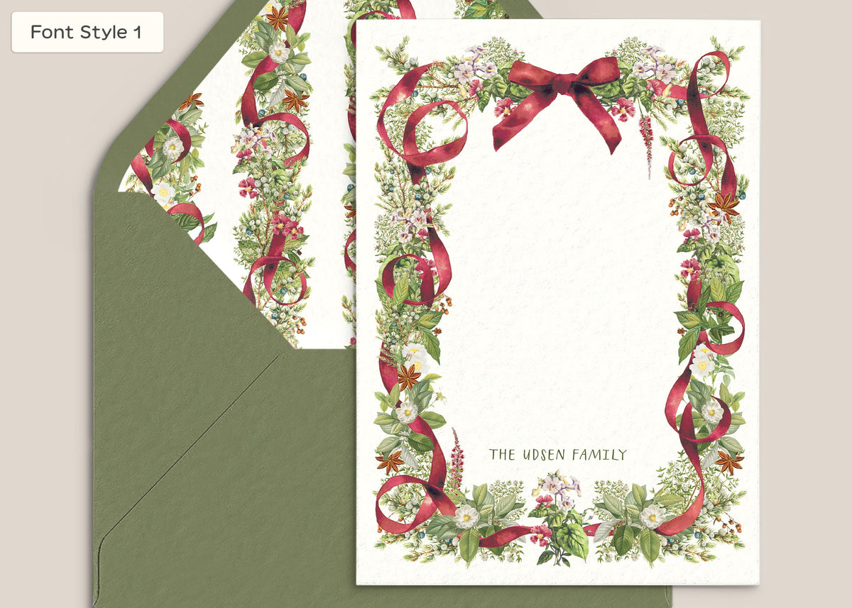 Holly Jolly Personal Stationery