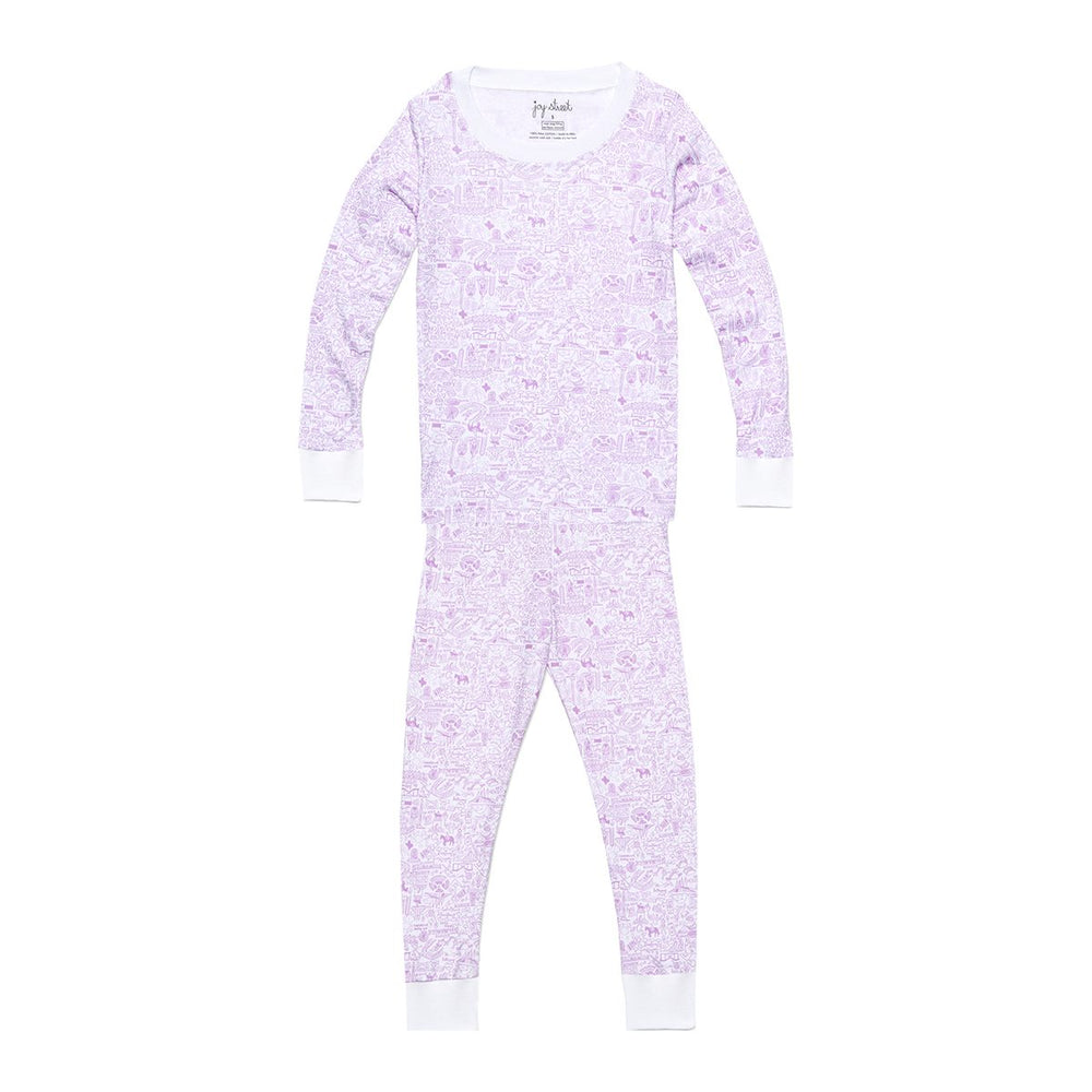Joy Street Kids Houston print pajamas, pink
