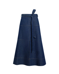 Hudley Denim Skirt in Midnight Rinse