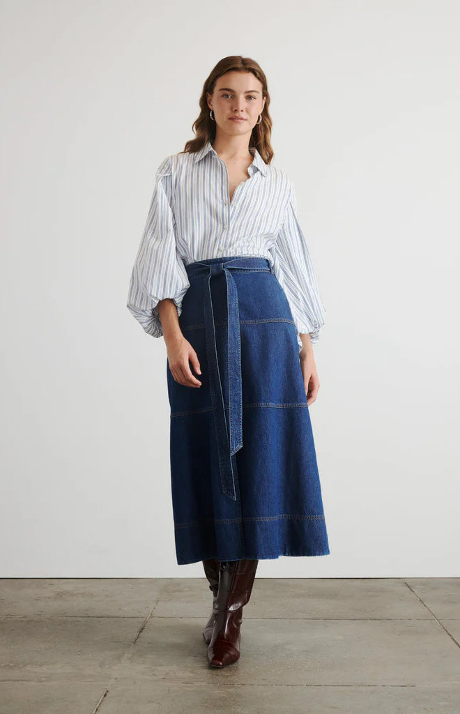 Hudley Skirt in Classic Indigo Blue