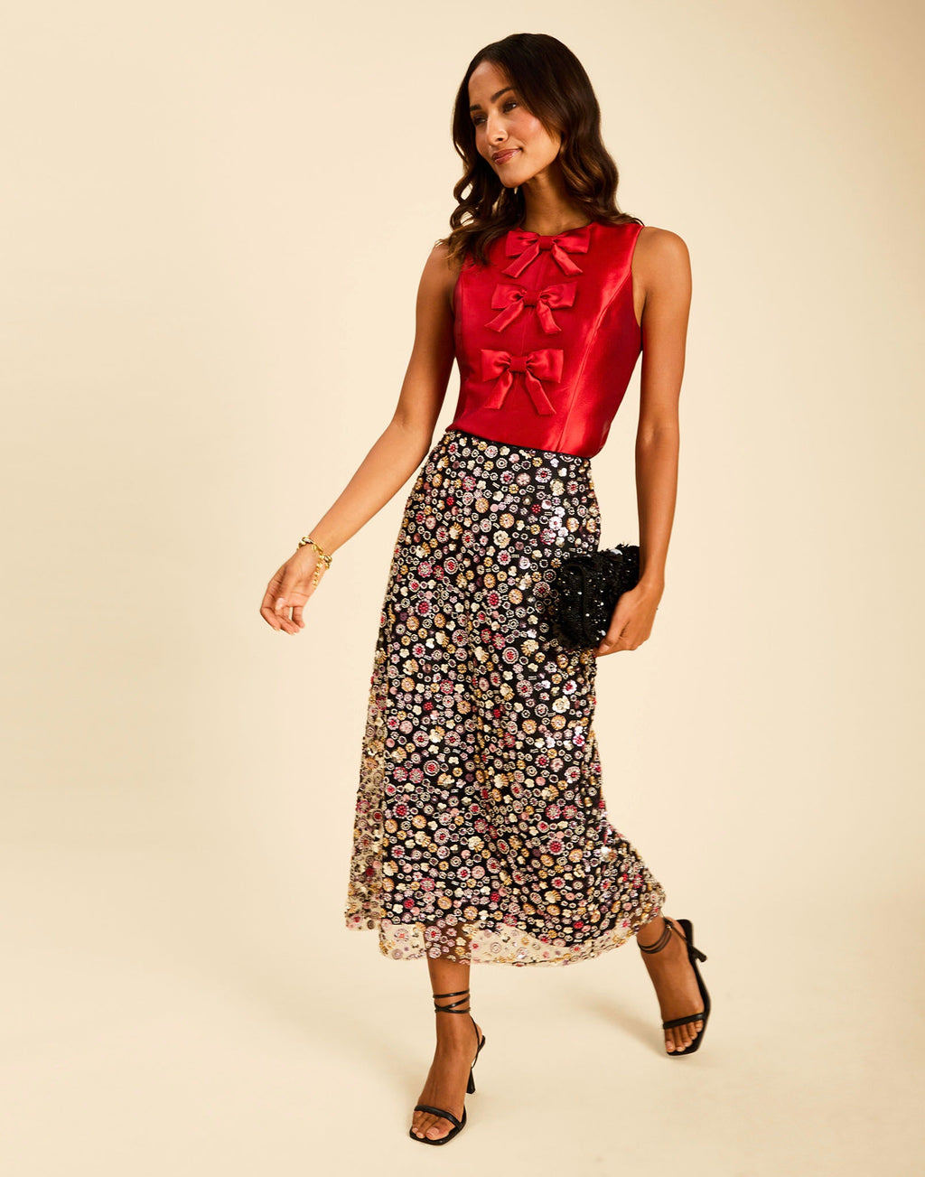 Chandler Pencil Skirt in Orchid Multi