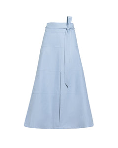 Linen Hudson Skirt in Powder Blue
