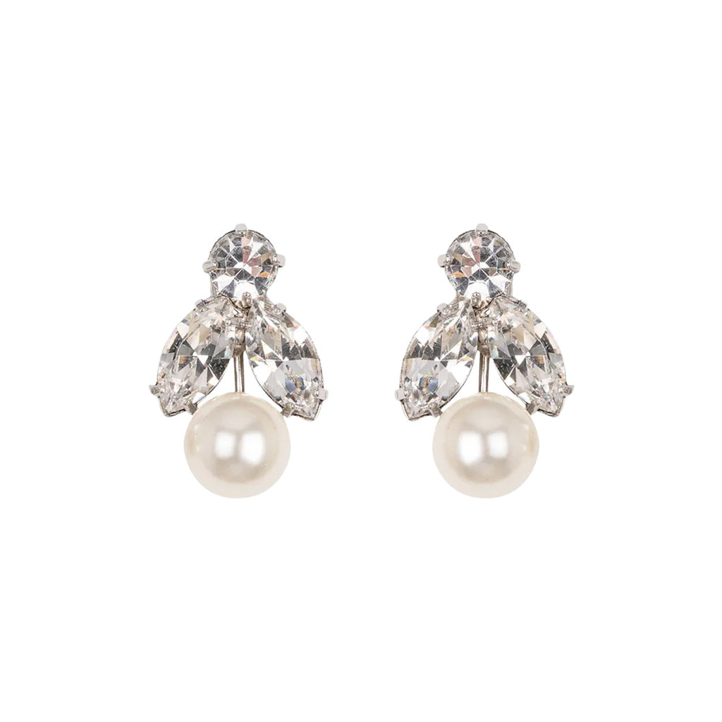Kaide Earrings in Crystal Pearl