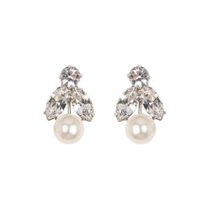 Kaide Earrings in Crystal Pearl