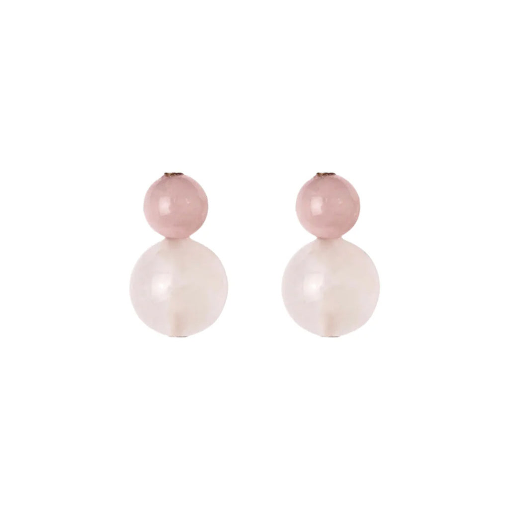 Cara Earrings in Rose Quartz