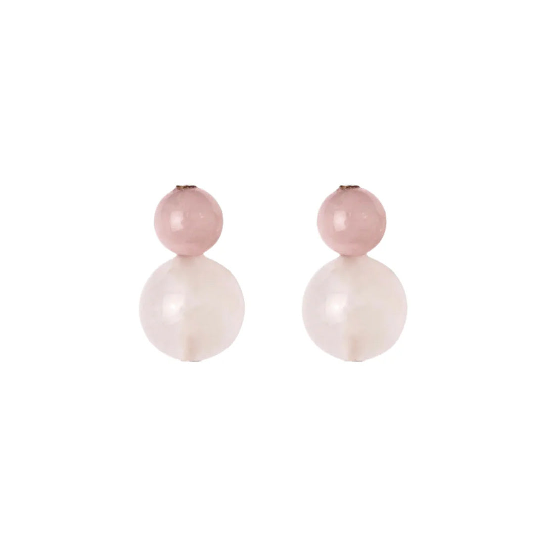 Cara Earrings in Rose Quartz