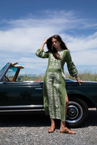 Bohemia Dress in Hunter Green
