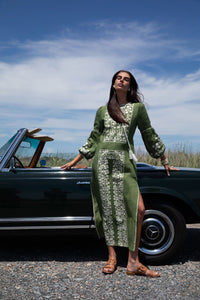Bohemia Dress in Hunter Green