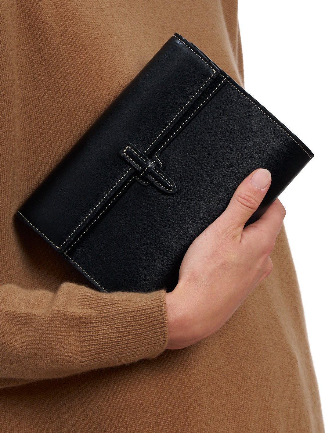 The Small Soft Clutch in Black Nappa | Over The Moon