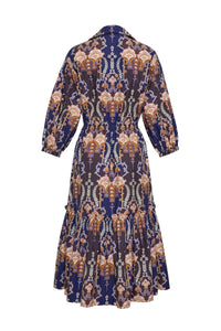 Hutton Dress in Flora Facade Blue