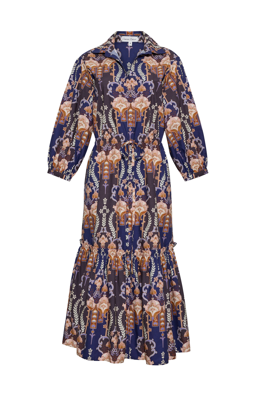 Hutton Dress in Flora Facade Blue