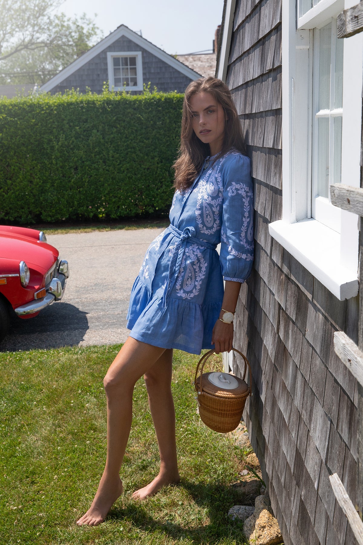 Hydrangea Imogen Tiered Mini Dress