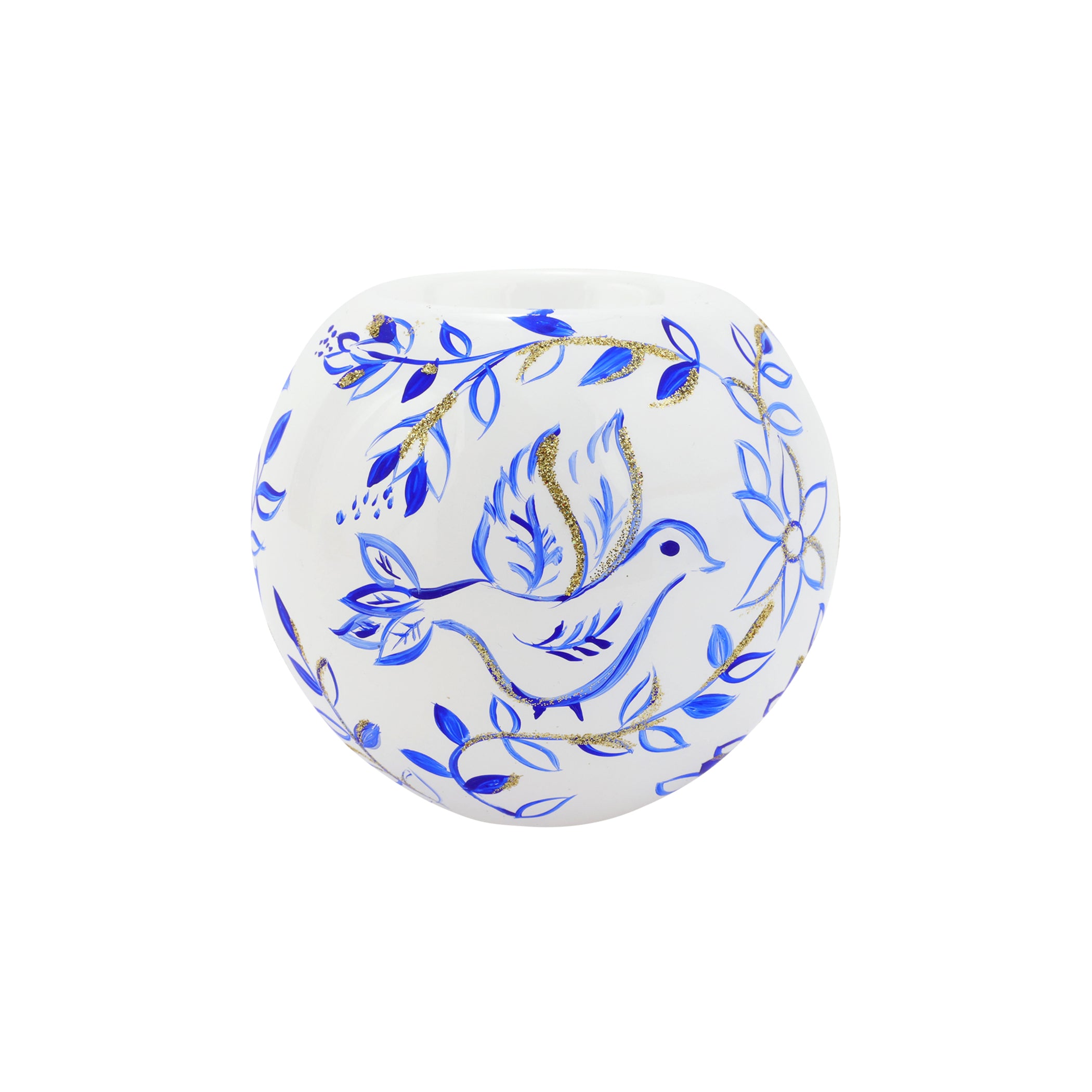 Illuminare Blue Birds Votive in Blue