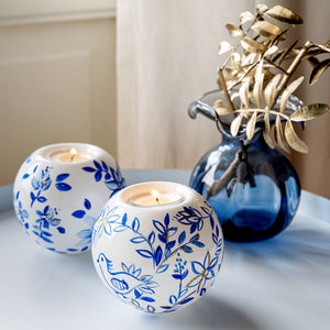 Illuminare Blue Birds Votive in Blue