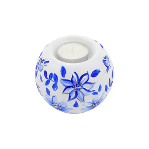 Illuminare Blue Flowers Votive in Blue