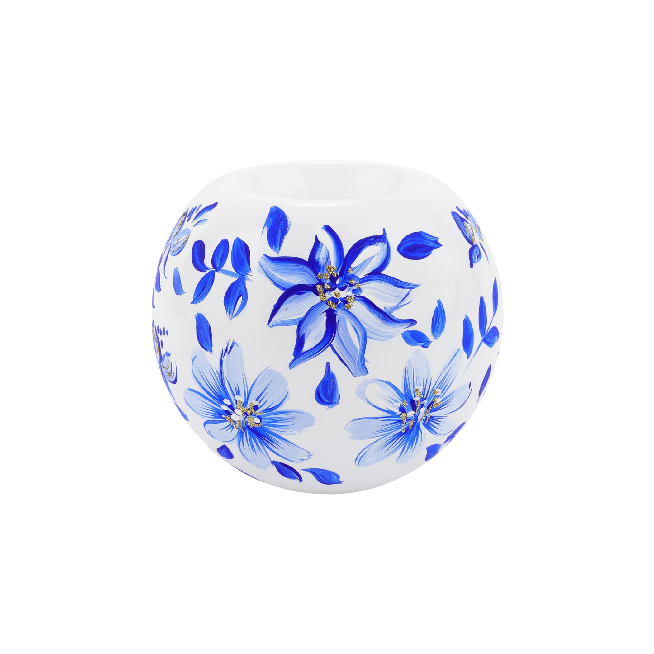 Illuminare Blue Flowers Votive in Blue