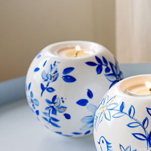 Illuminare Blue Flowers Votive in Blue