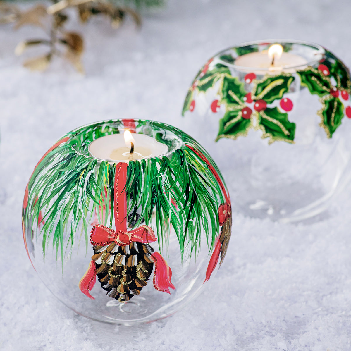 Illuminare Holiday Pinecones Votive in Green