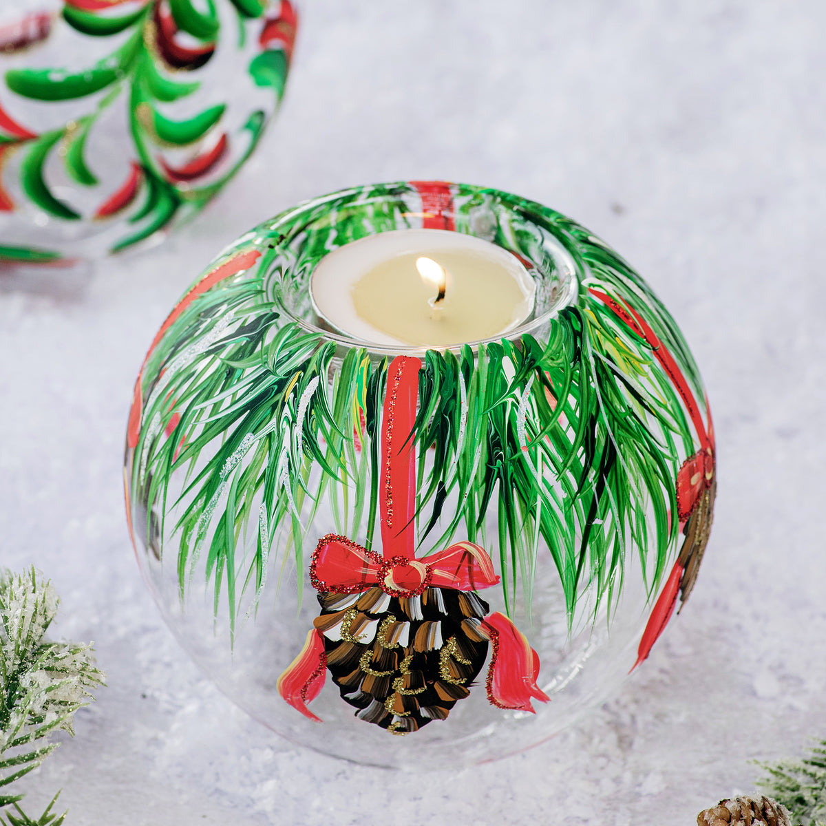 Illuminare Holiday Pinecones Votive in Green