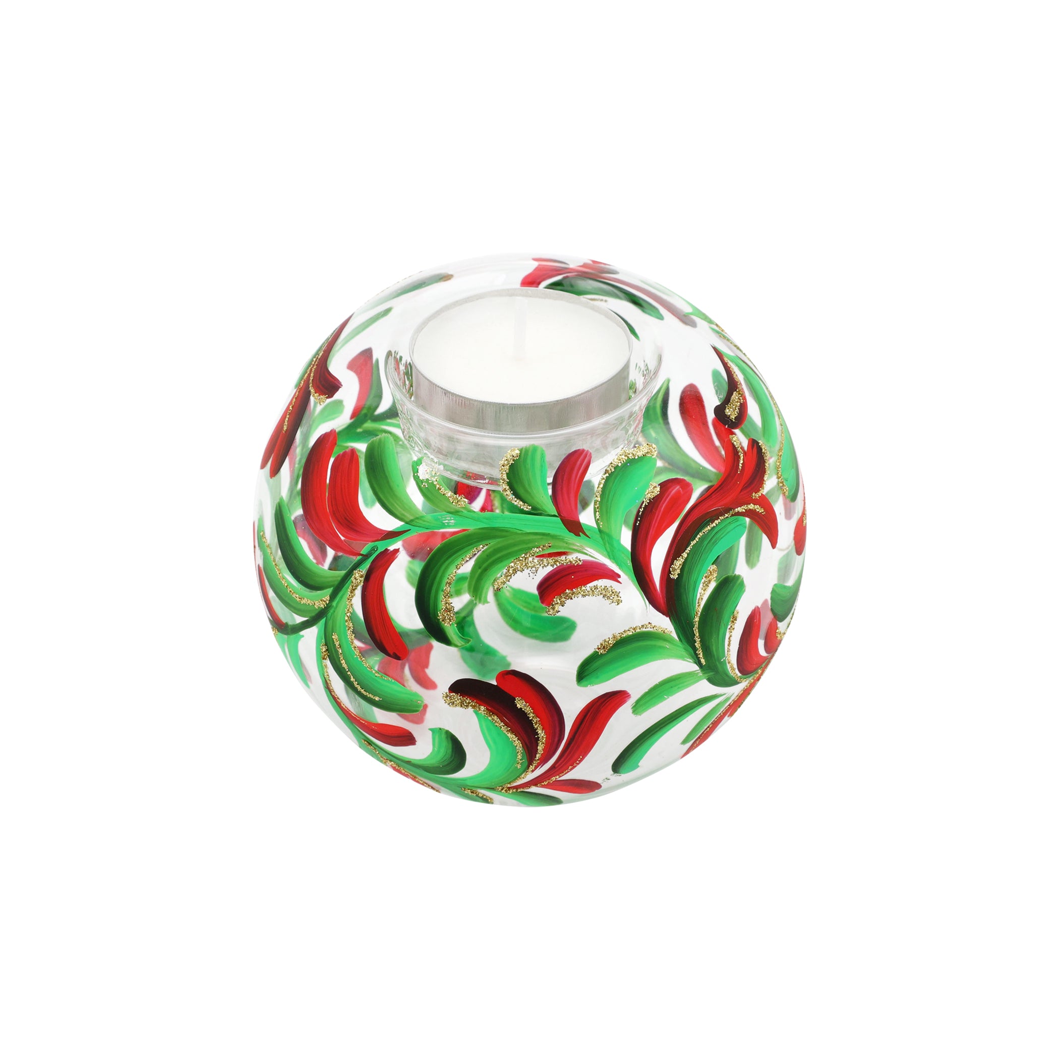 Illuminare Holiday Scroll Votive in Green