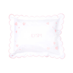 ILYSM Hearts Mini Pillow in Slipper