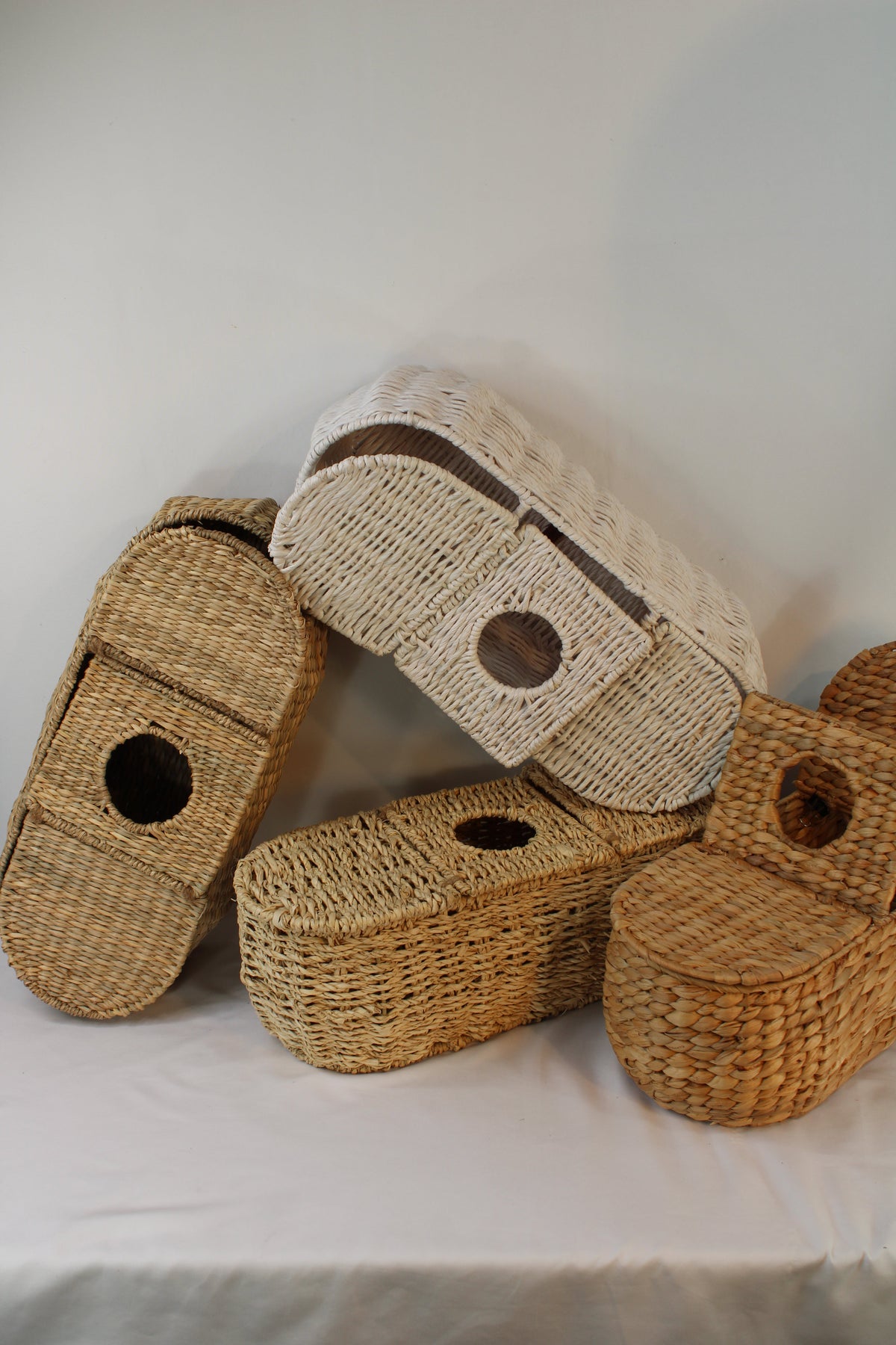 3-Part Rattan Tissue Basket