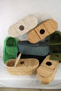 3-Part Rattan Tissue Basket