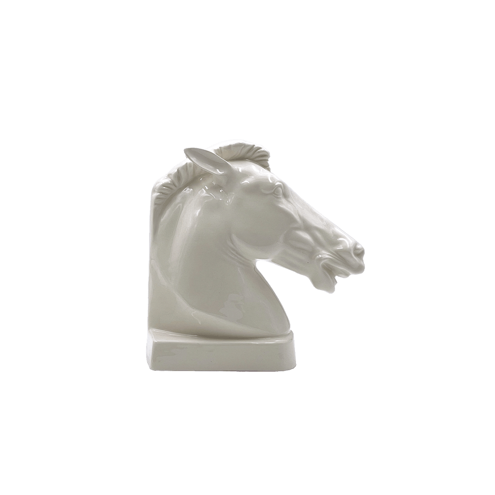Cream Horse Bookend