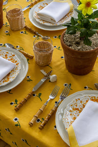 Manzanilla Rectangular Tablecloth in Mustard