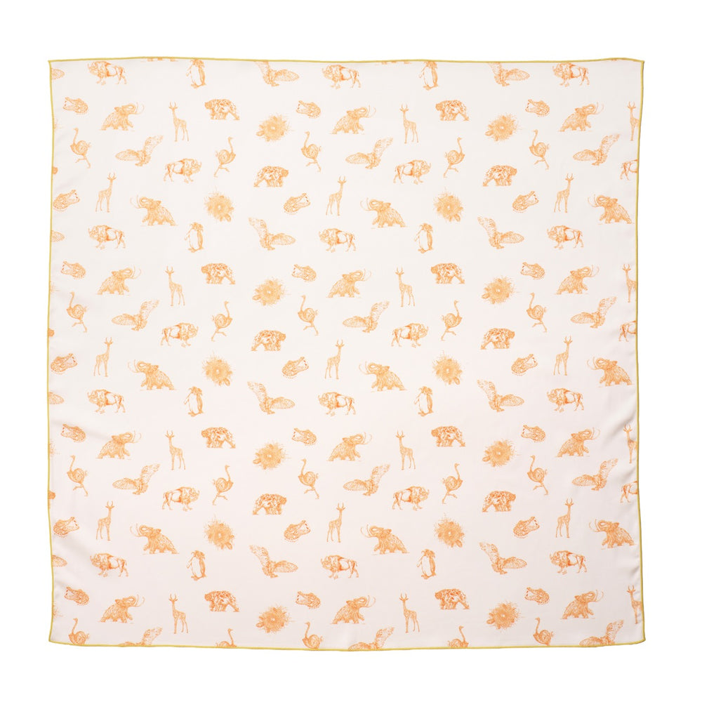 Mystical Creatures Scarf in Orange