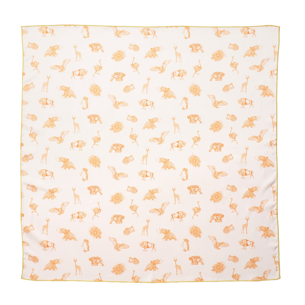 Mystical Creatures Scarf in Orange