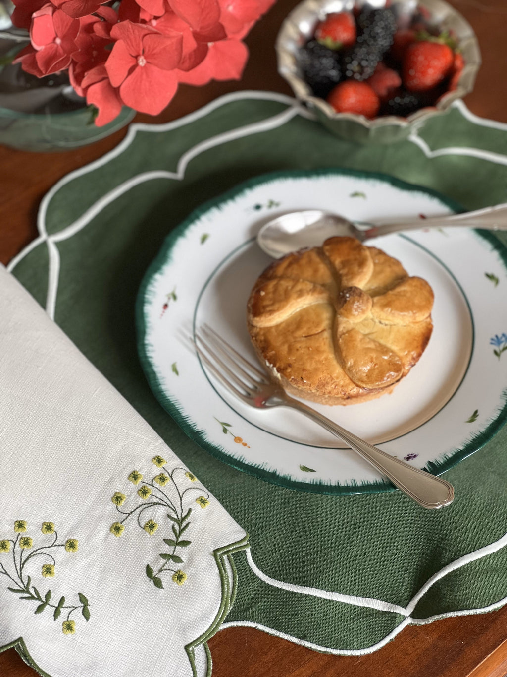 Alhambra Linen Placemat in Green