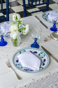 Ojete Rectangular Tablecloth in White