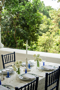 Ojete Rectangular Tablecloth in White