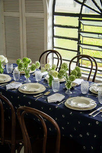Manzanilla Rectangular Tablecloth in Navy