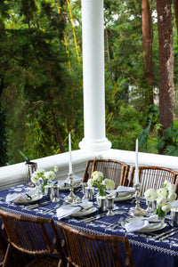 Cosmo Rectangular Tablecloth in Navy