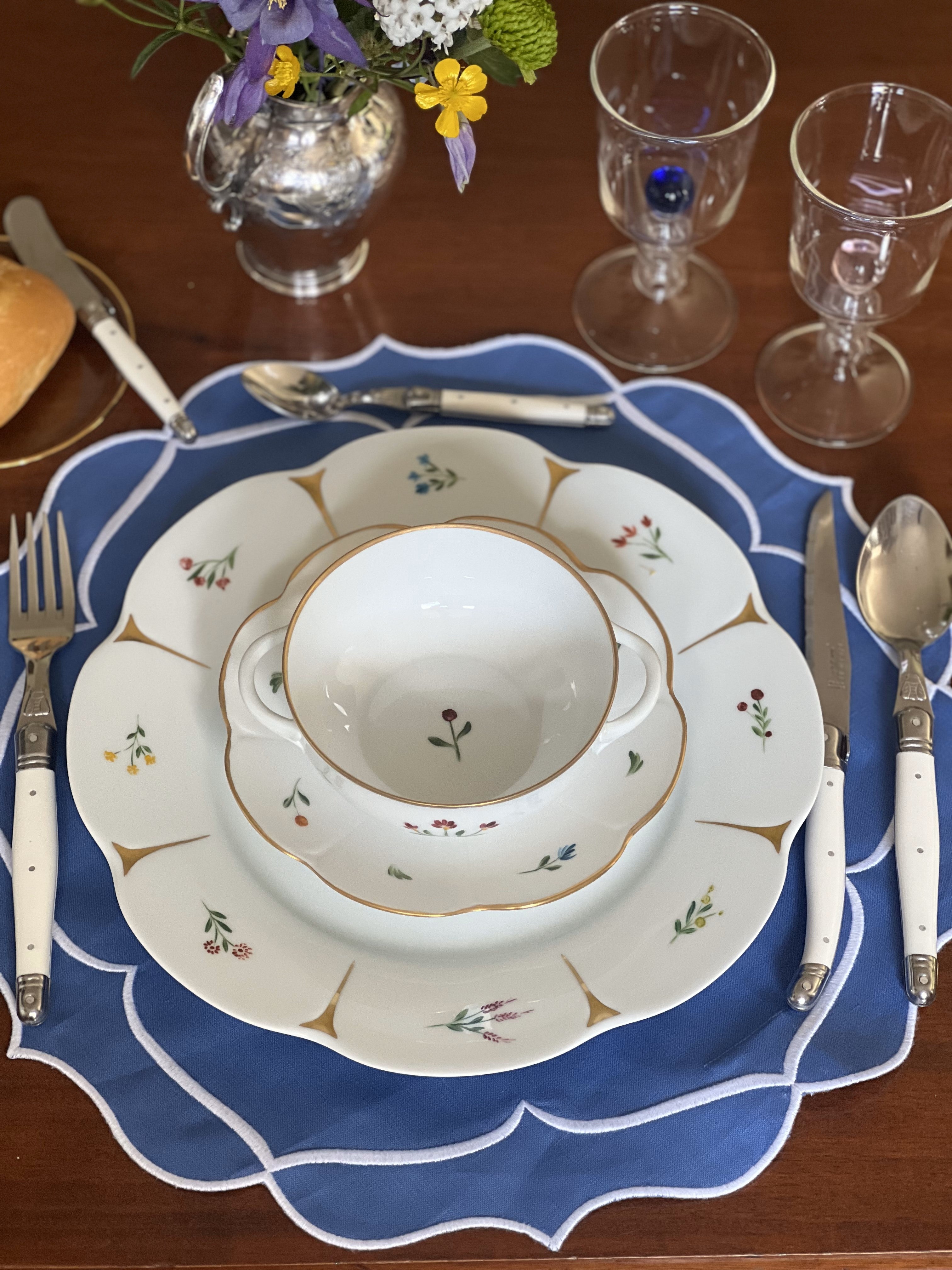 Alhambra Linen Placemat in Palace Blue