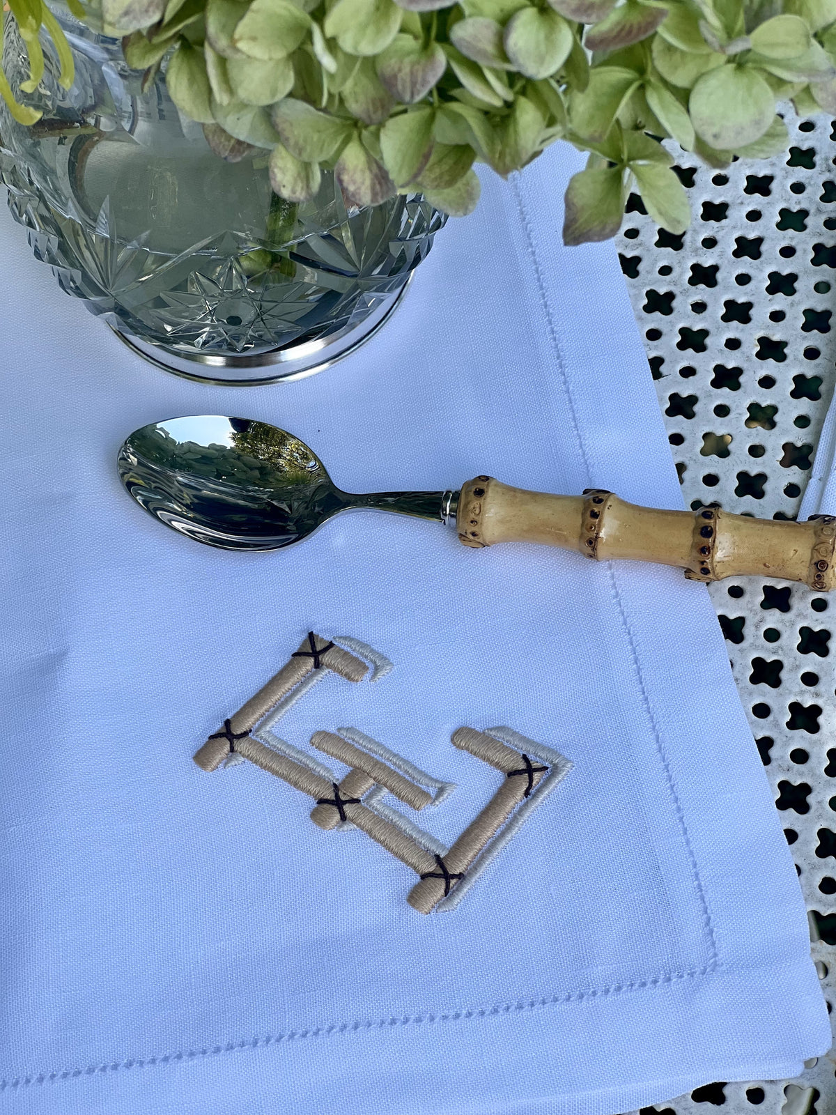 The Bamboo Monogram Napkin, Set of 4