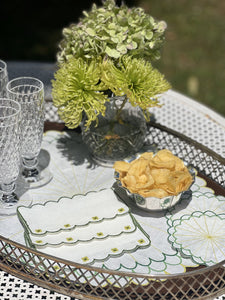 Spring Cocktail Napkins in Green, Set of 6