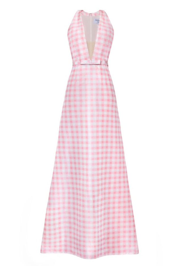 The Gigi Gown in Pink & White
