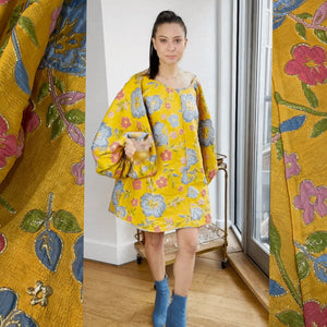 Yellow Jacquard Good Luck Dress - Arianne Elmy