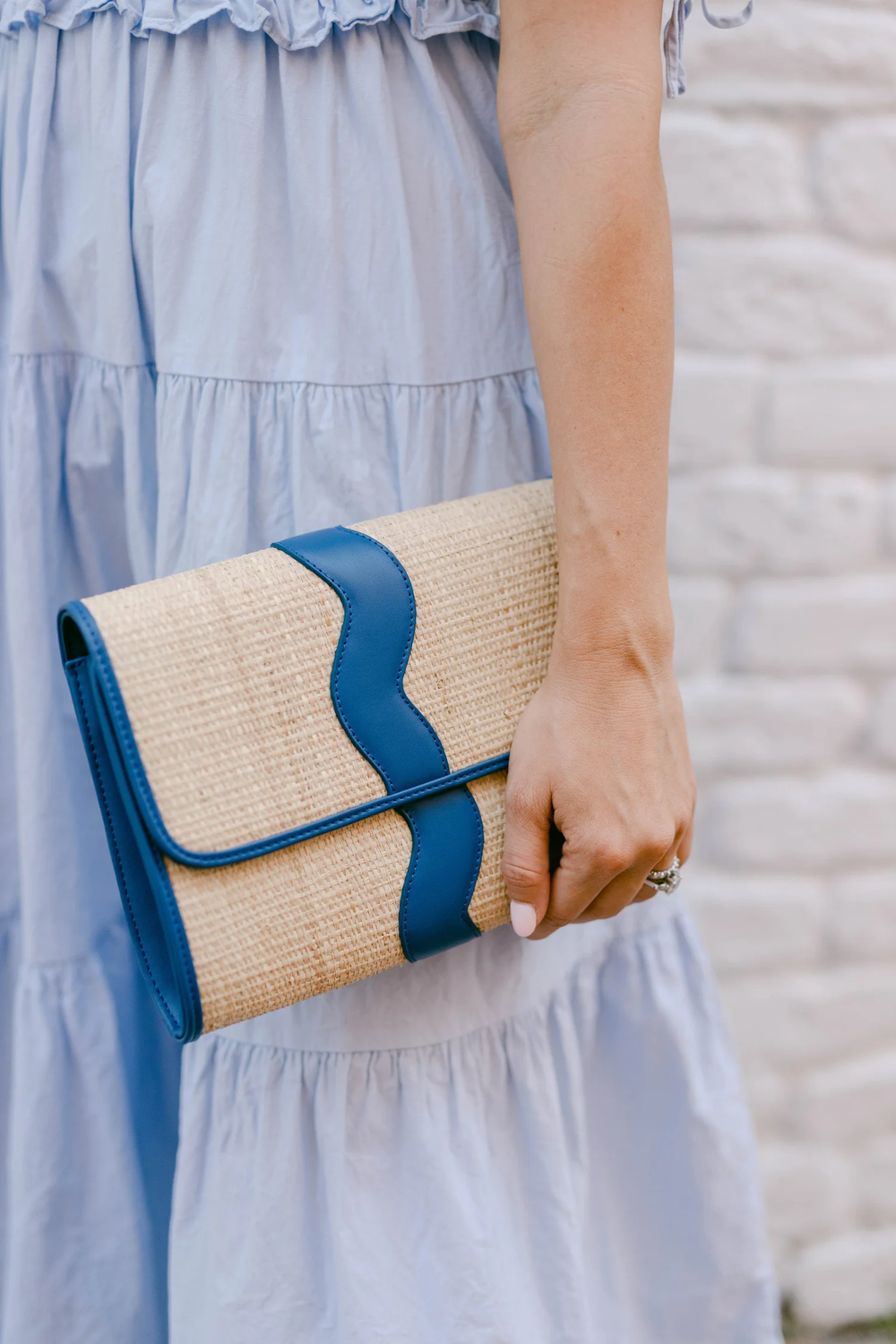 Allie Clutch in Rattan